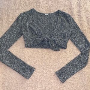 Garage Long Sleeve Crop Top